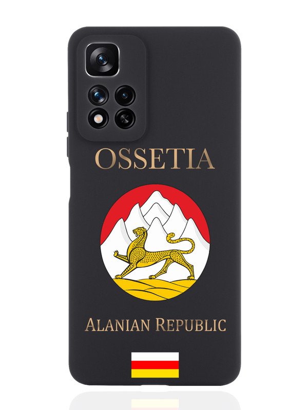 

Чехол MustHaveCase для Xiaomi Redmi Note 11 Pro Plus 5G Герб Северной Осетии черный, Черный;желтый;красный