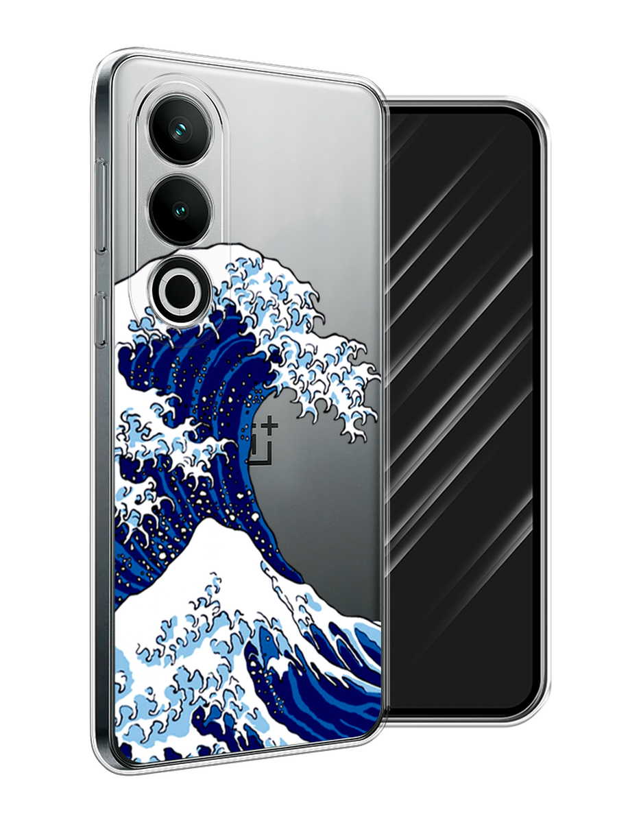 

Чехол Awog на OnePlus Nord CE4 "Волна в Канагаве", Синий;белый, 154750-1