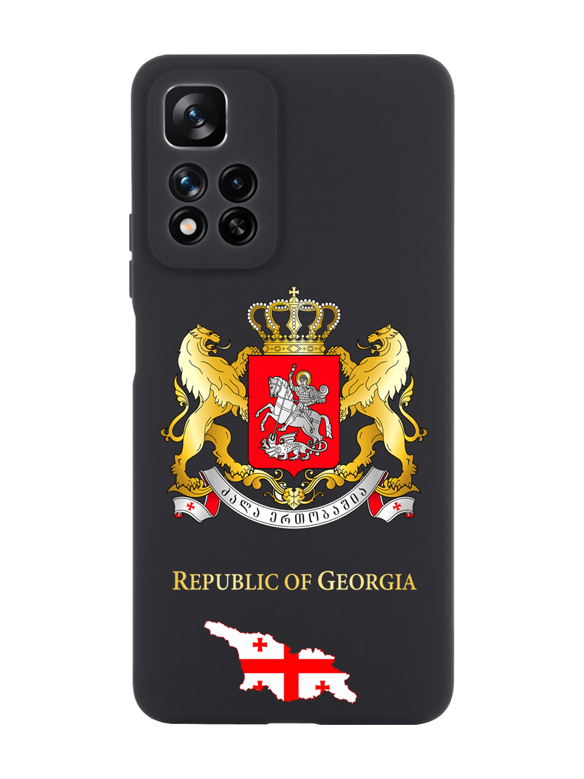 фото Чехол signumcase для xiaomi redmi note 11 pro+ герб грузии черный