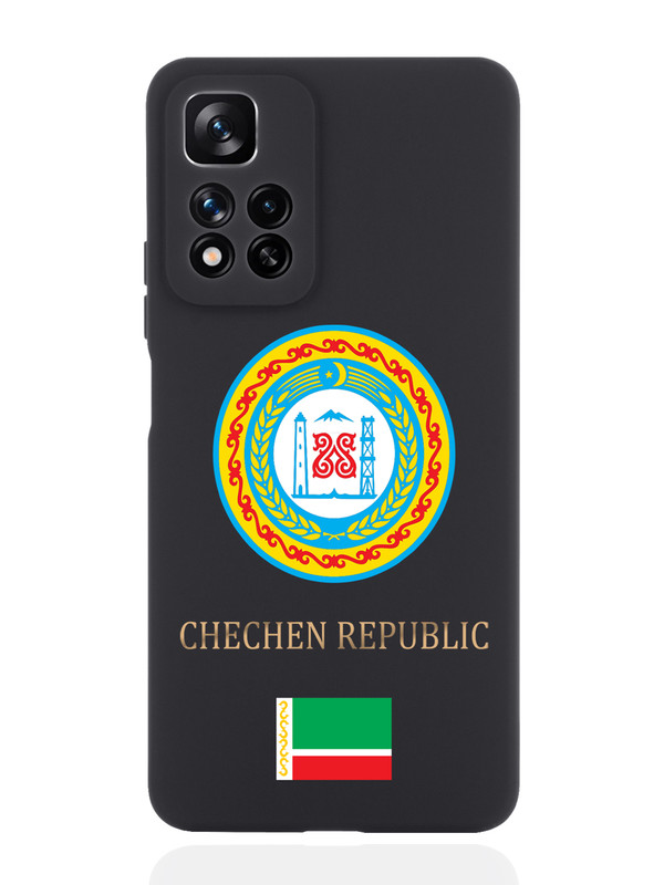 

Чехол SignumCase для Xiaomi Redmi Note 11 Pro Plus 5G Герб Чечни черный, Разноцветный