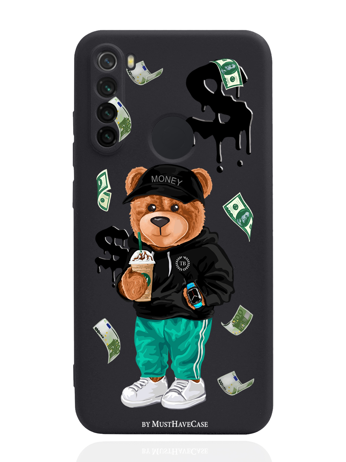 фото Чехол musthavecase для xiaomi redmi note 8 tony bear/ мишка тони черный