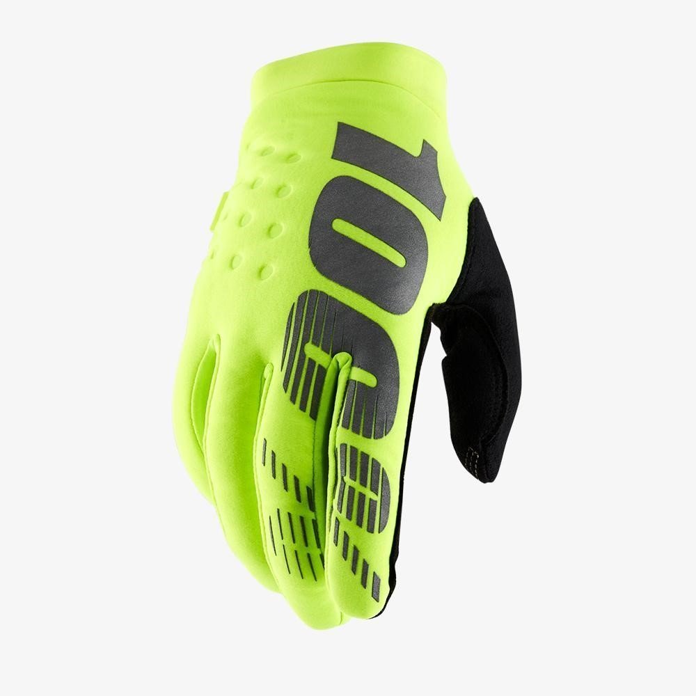Мотоперчатки подростковые 100% Brisker Youth Glove, Fluo Yellow, XL, 2021 (10016-004-07)