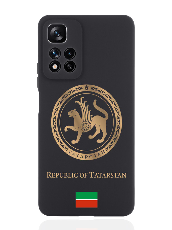 

Чехол SignumCase для Xiaomi Redmi Note 11 Pro Plus 5G Золотой Герб Татарстана черный, Золотистый;черный