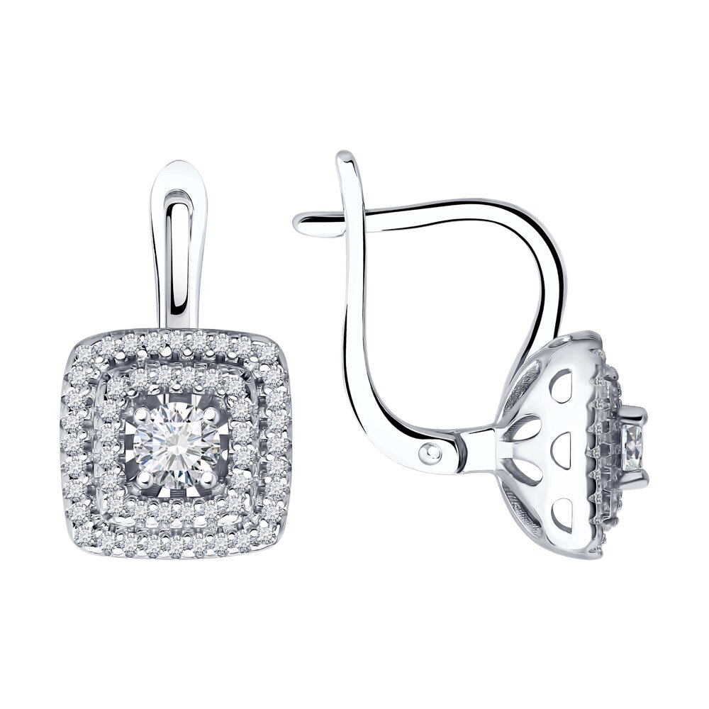 

Серьги из серебра SOKOLOV 94026542-91, фианит, 94026542-91