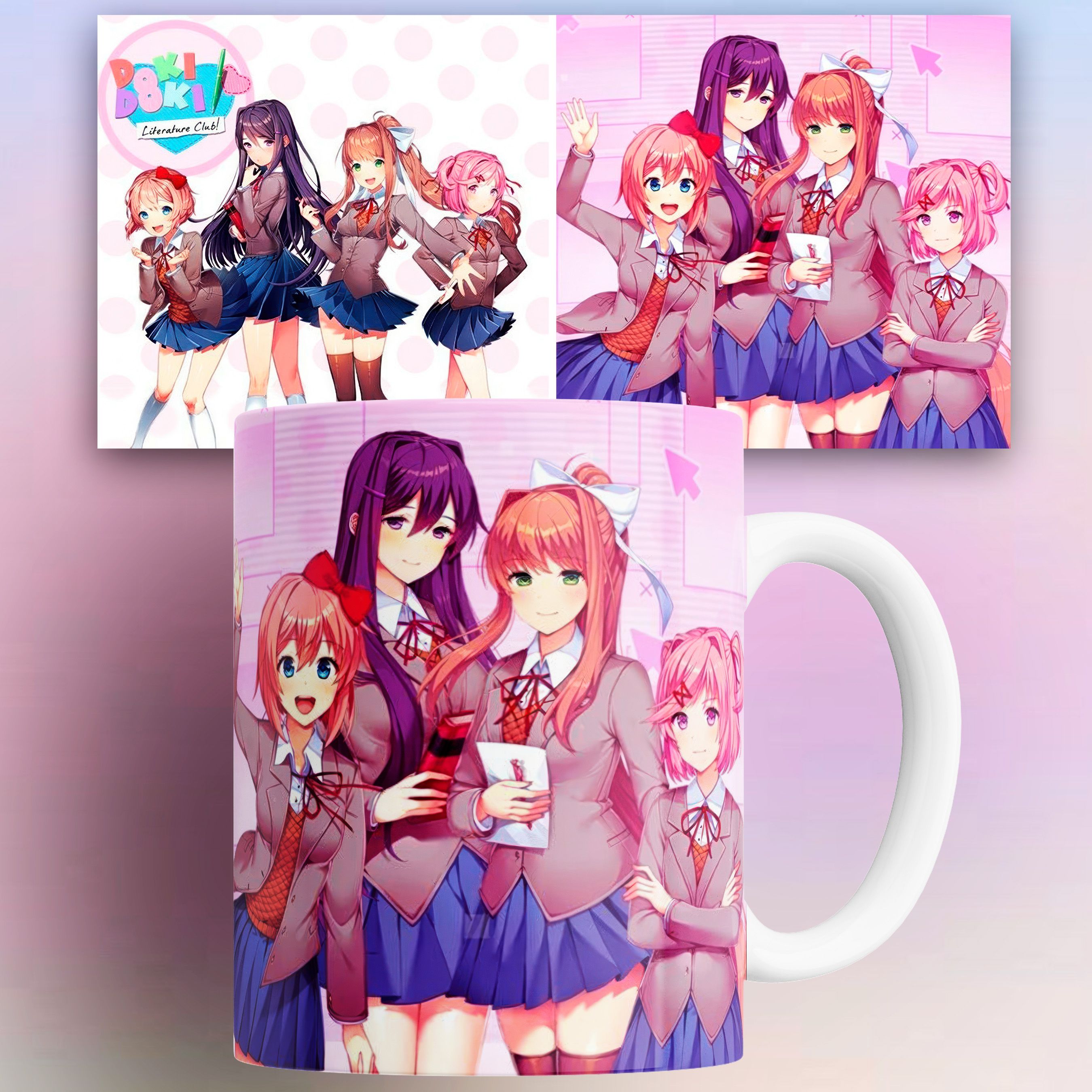 Кружка компьютерная игра Литературный Клуб Доки Доки Doki Doki Literature Club, КР180134