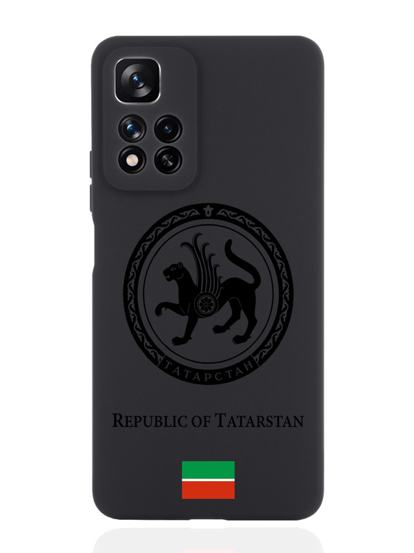 

Чехол SignumCase для Xiaomi Redmi Note 11 Pro Plus 5G Черный лаковый Герб Татарстана