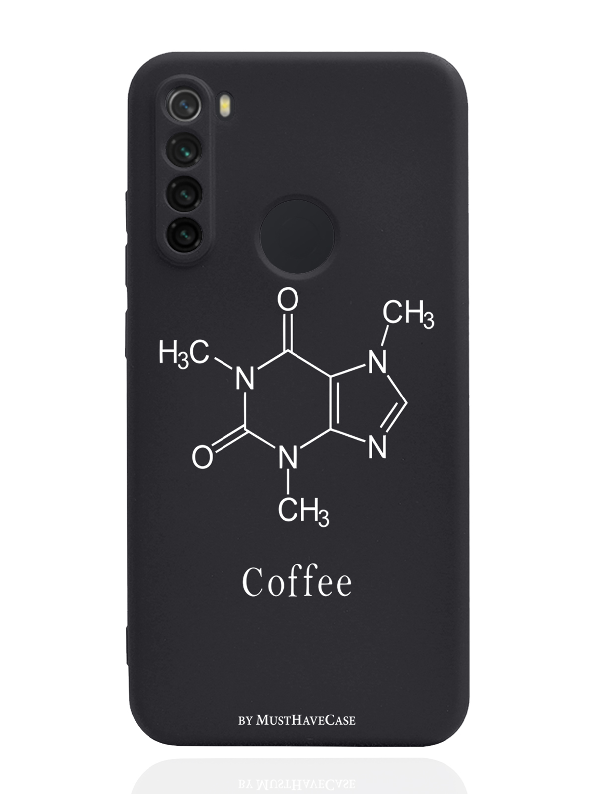 

Чехол MustHaveCase для Xiaomi Redmi Note 8 Молекула кофе черный, Черный;белый