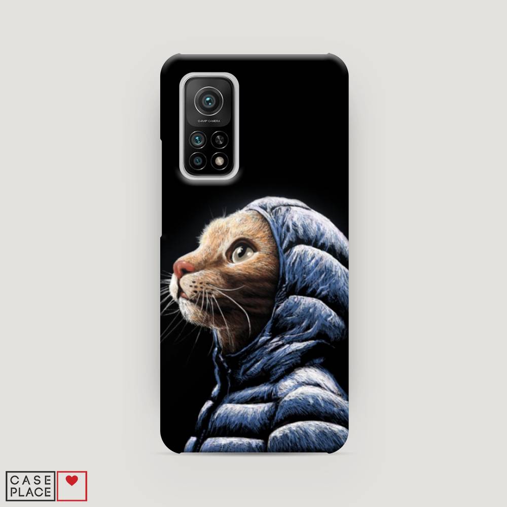 

Пластиковый чехол "Кот в капюшоне" на Xiaomi Mi 10T, 39320-1