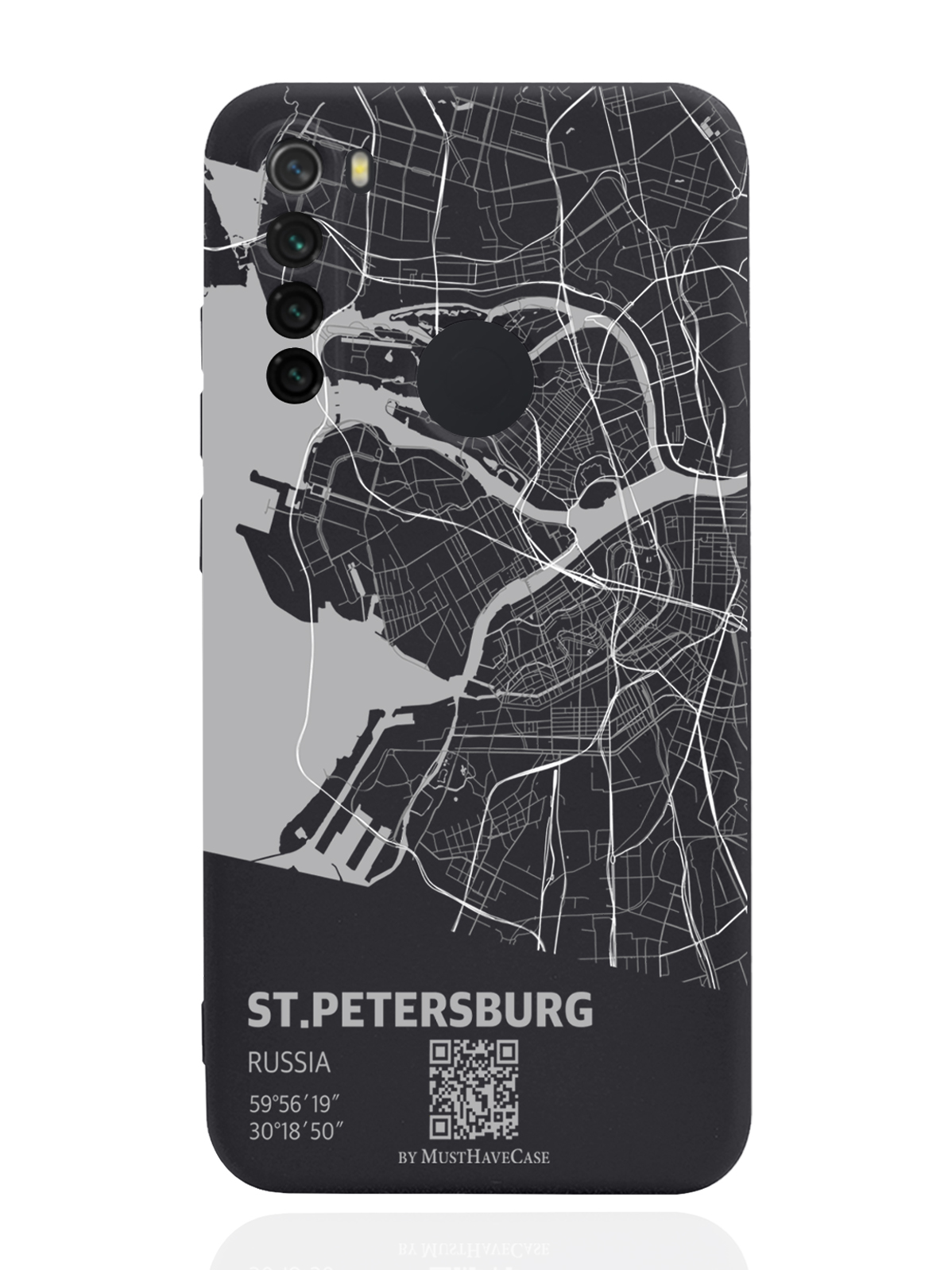 

Чехол MustHaveCase для Xiaomi Redmi Note 8 Карта Санкт-Петербурга черный, Серый;черный
