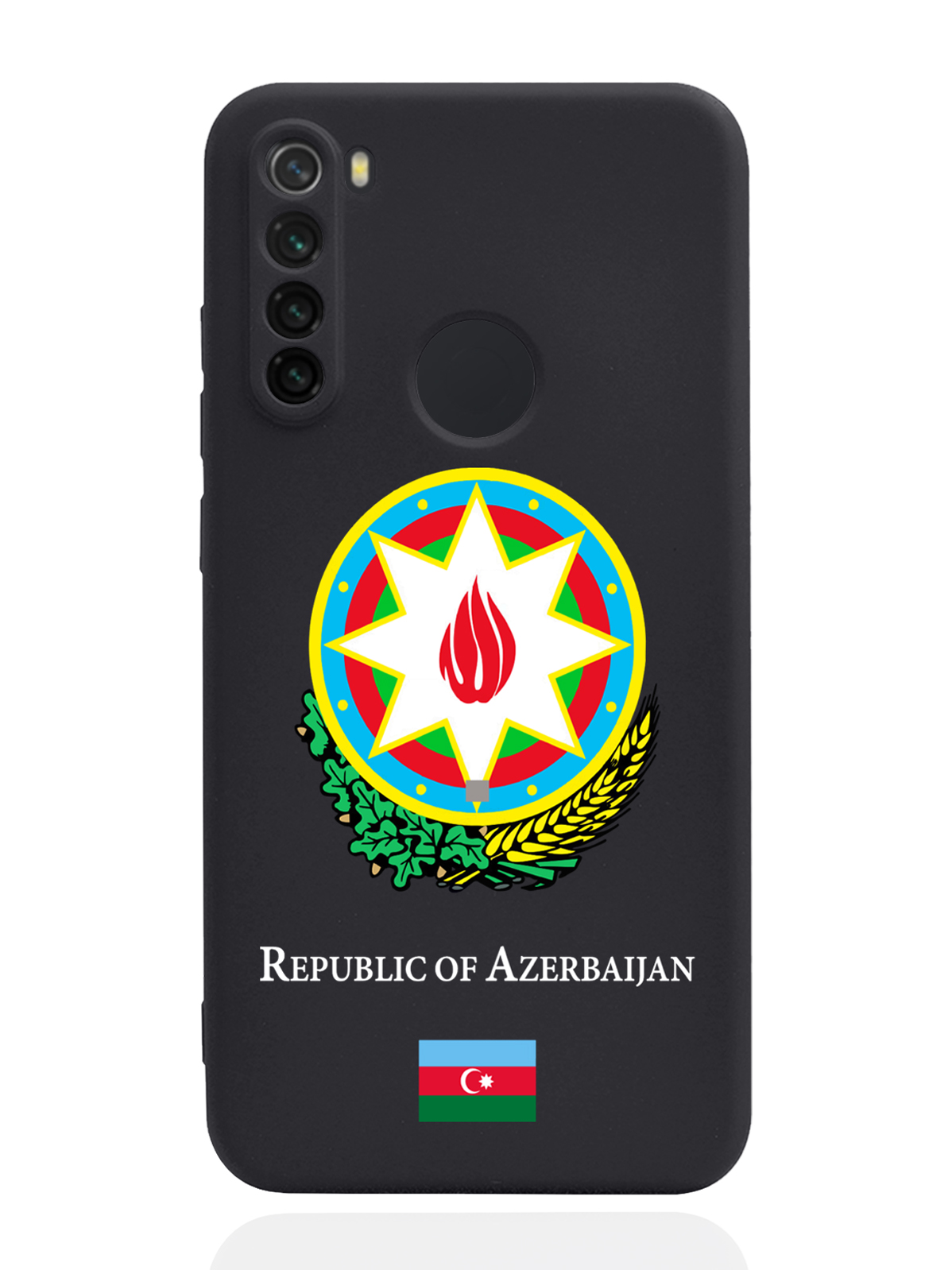 

Чехол SignumCase для Xiaomi Redmi Note 8 Герб Азербайджана черный, Разноцветный