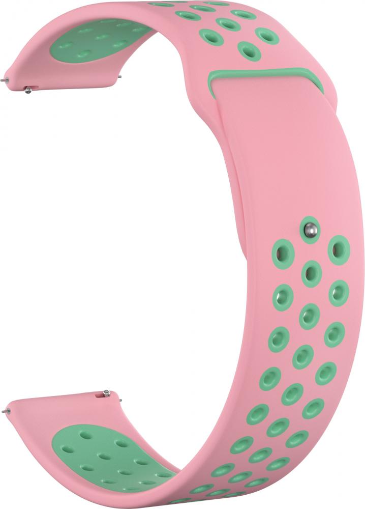 

Ремешок силиконовый GSMIN Sport Edition 22 для Polar Vantage M (Розово-зеленый), Ремешок силиконовый GSMIN Sport Edition 22 для Polar Vantage M
