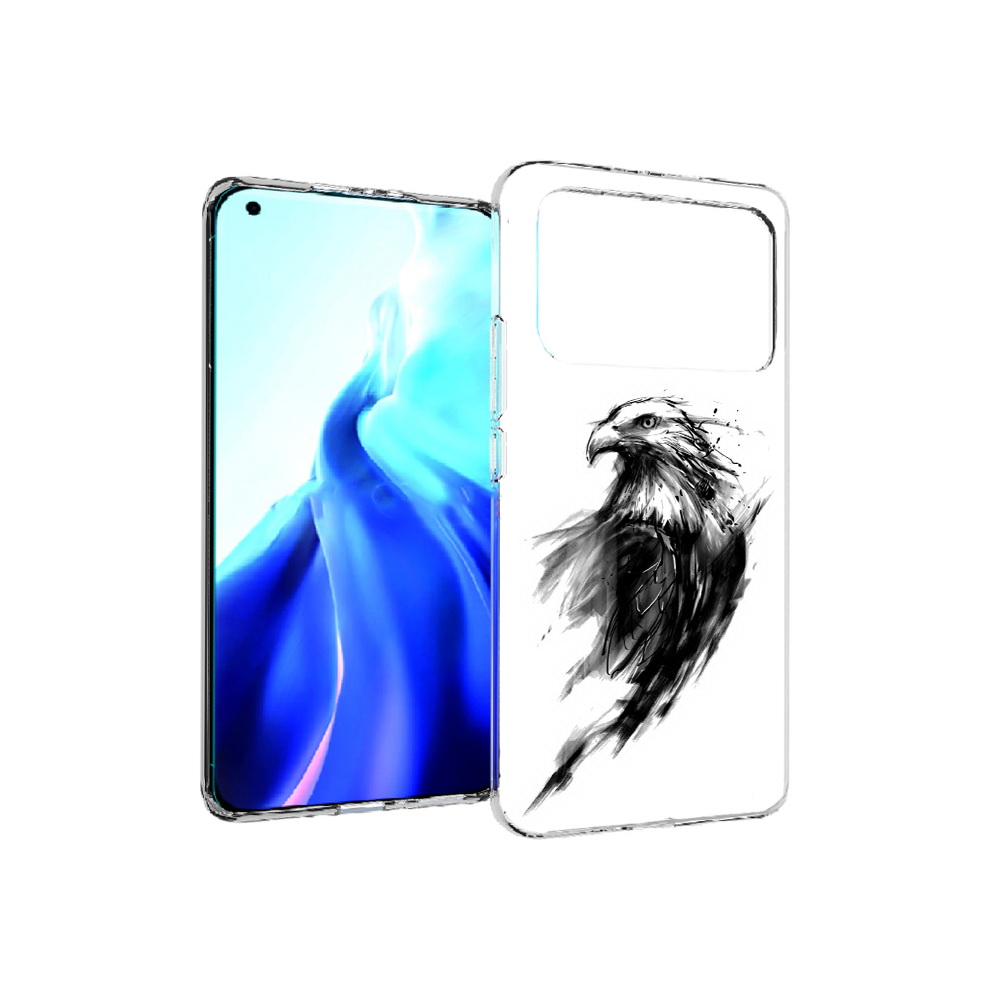 

Чехол MyPads Tocco для Xiaomi Mi 11 Ultra чб птица (PT160500.261.670), Прозрачный, Tocco