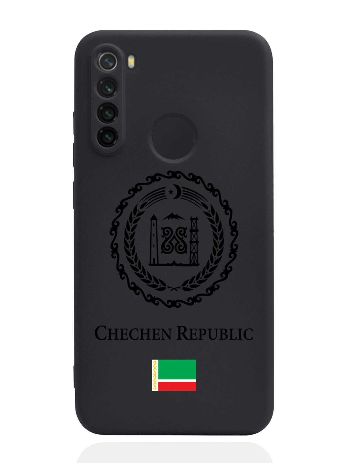 

Чехол SignumCase для Xiaomi Redmi Note 8 Черный лаковый Герб Чечни черный