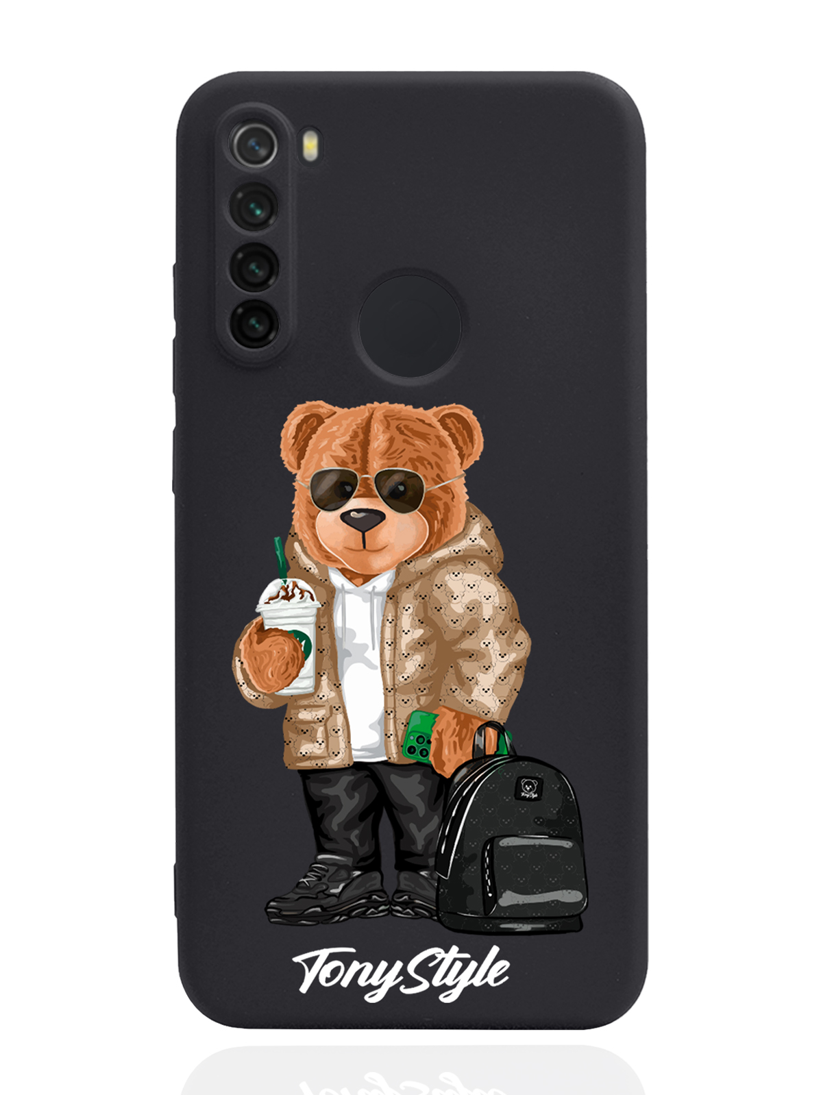 

Чехол Tony Style для Xiaomi Redmi Note 8 Tony Style в очках черный, Коричневый;черный;белый