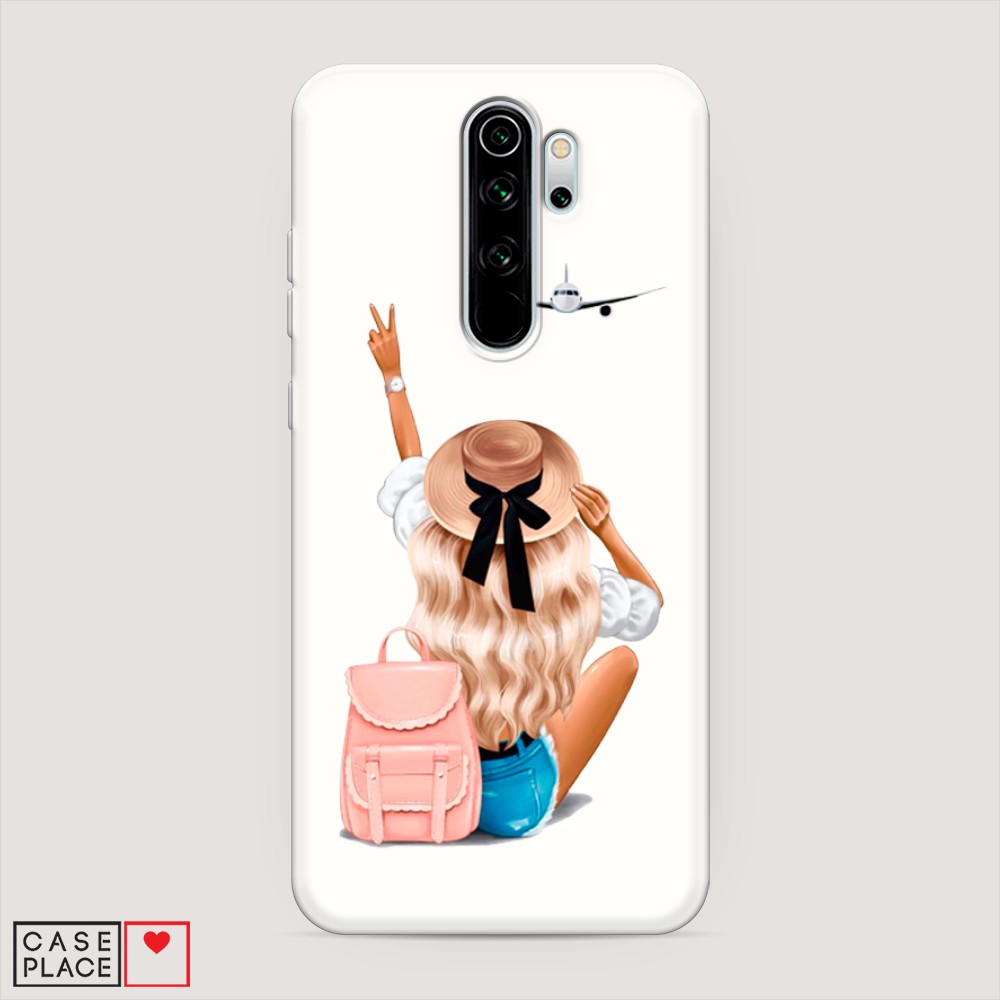 

Матовый силиконовый чехол "Автостопом самолетом" на Xiaomi Redmi Note 8 Pro