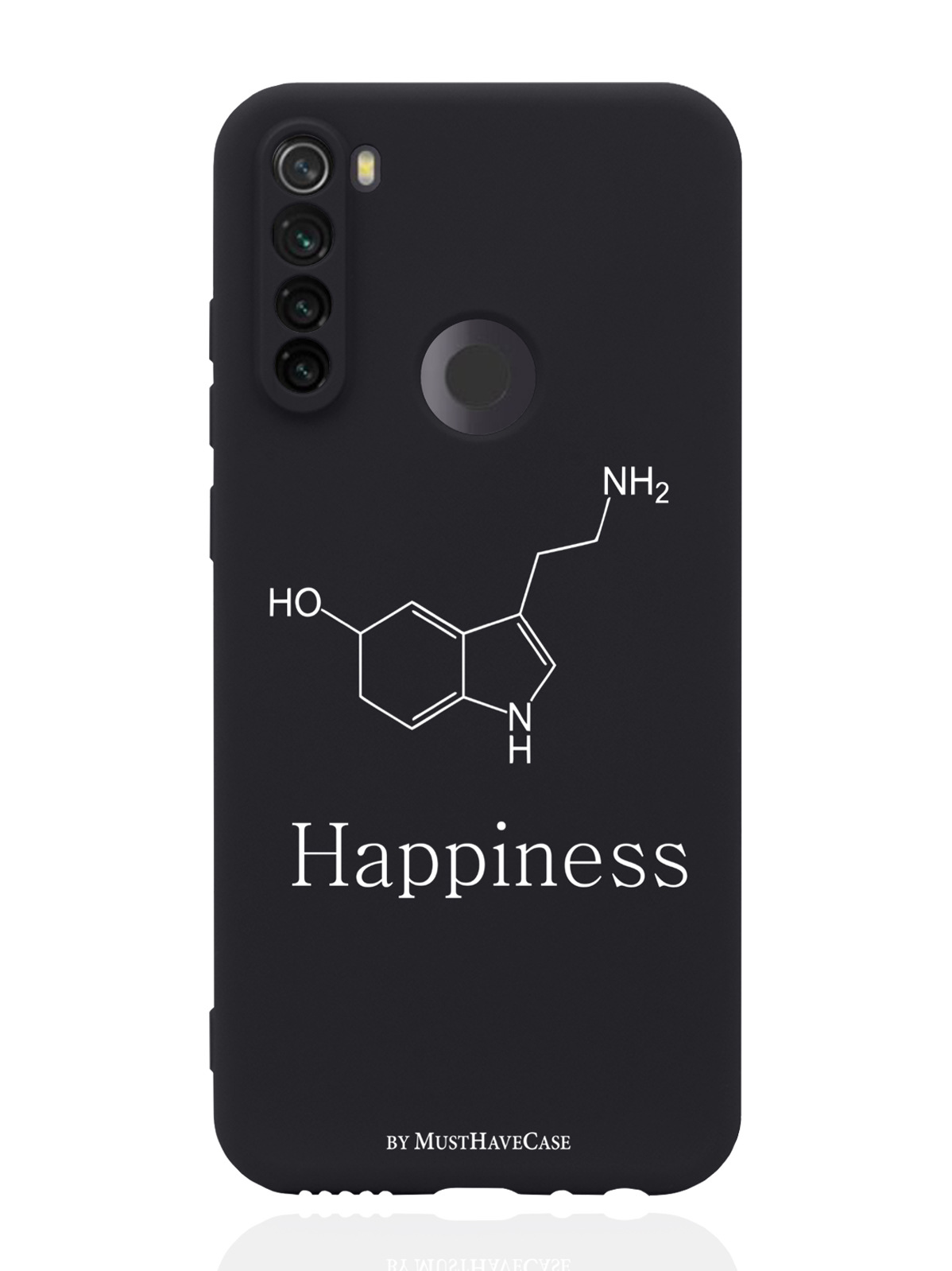 

Чехол MustHaveCase для Xiaomi Redmi Note 8T Молекула счастья черный, Черный;белый