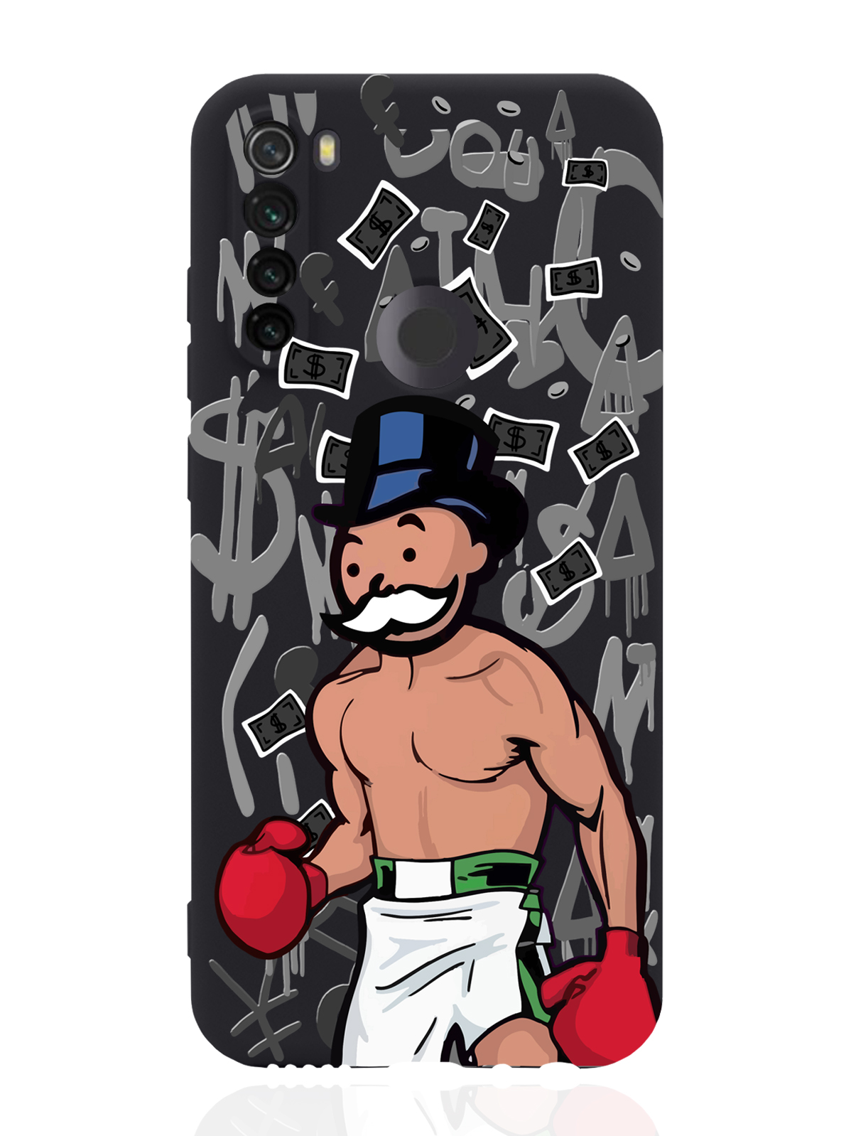 фото Чехол musthavecase для xiaomi redmi note 8t monopoly boxing монополия боксер черный