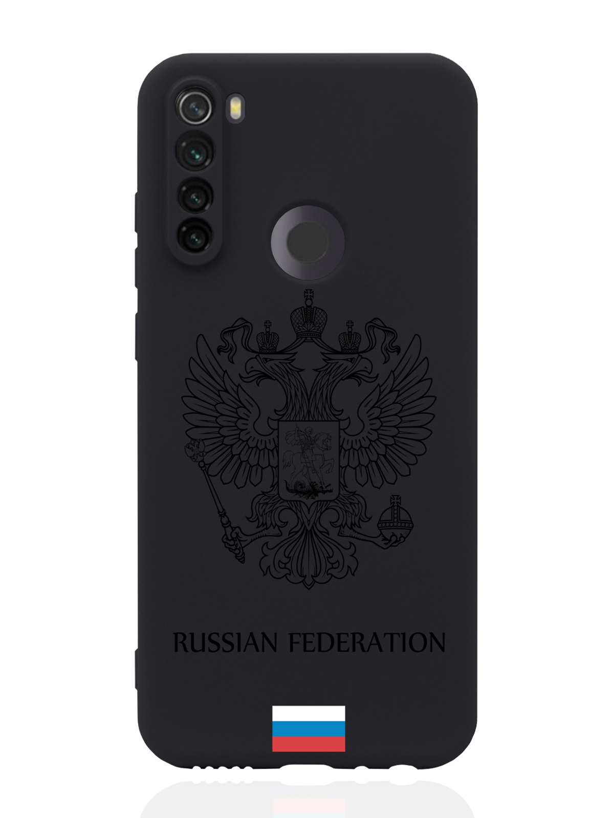 фото Чехол musthavecase для xiaomi redmi note 8t черный лаковый герб россия черный