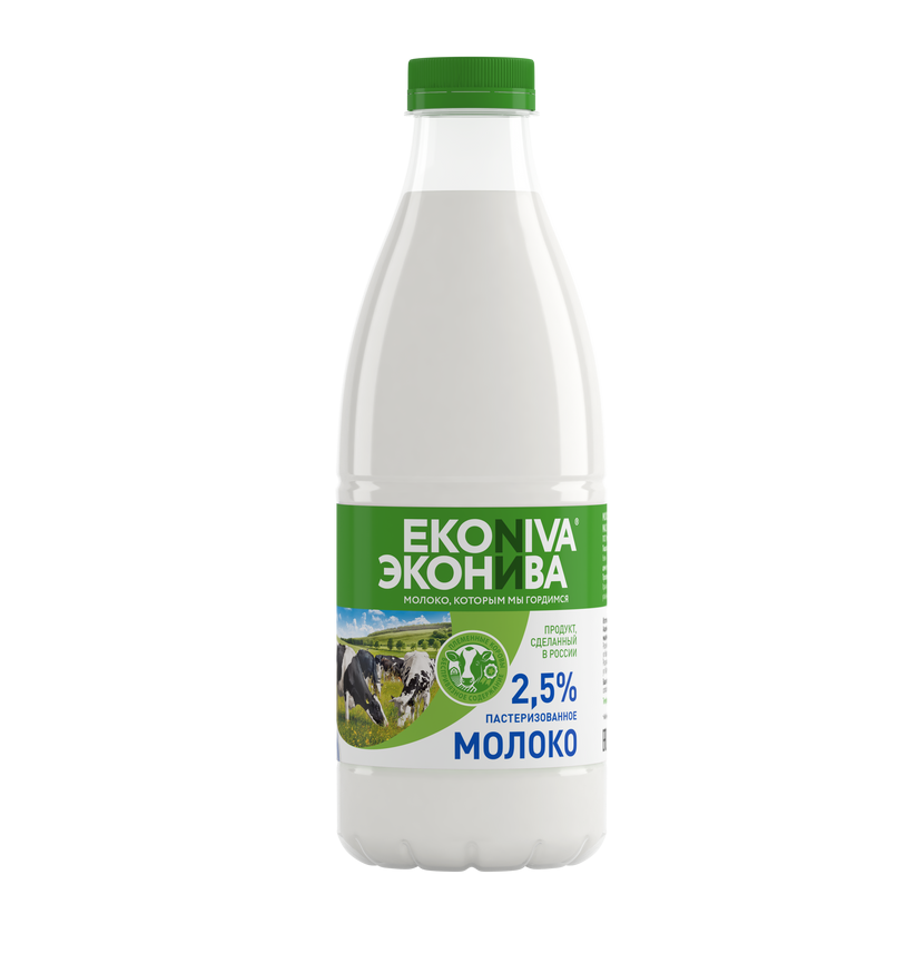 Молоко ЭкоНива пастеризованное 2,5% 1 л