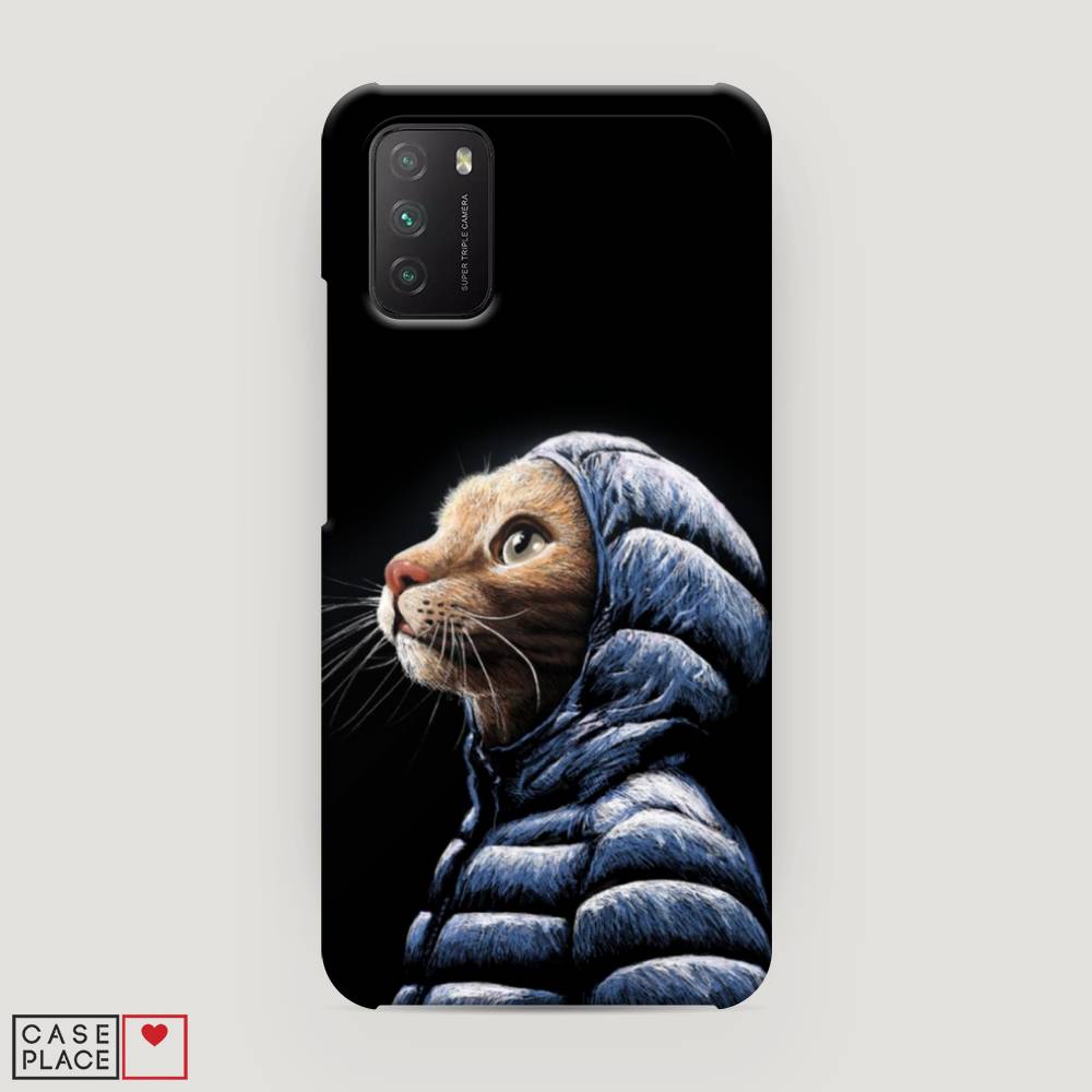 

Пластиковый чехол "Кот в капюшоне" на Xiaomi Poco M3, 39520-1