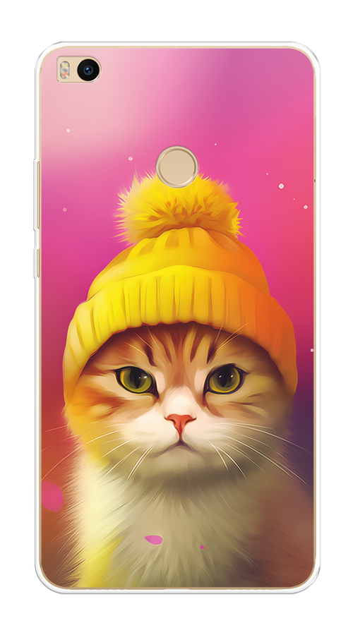 

Чехол на Xiaomi Mi Max 2 "Котик в шапочке", Розовый;желтый;бежевый, 32150-1