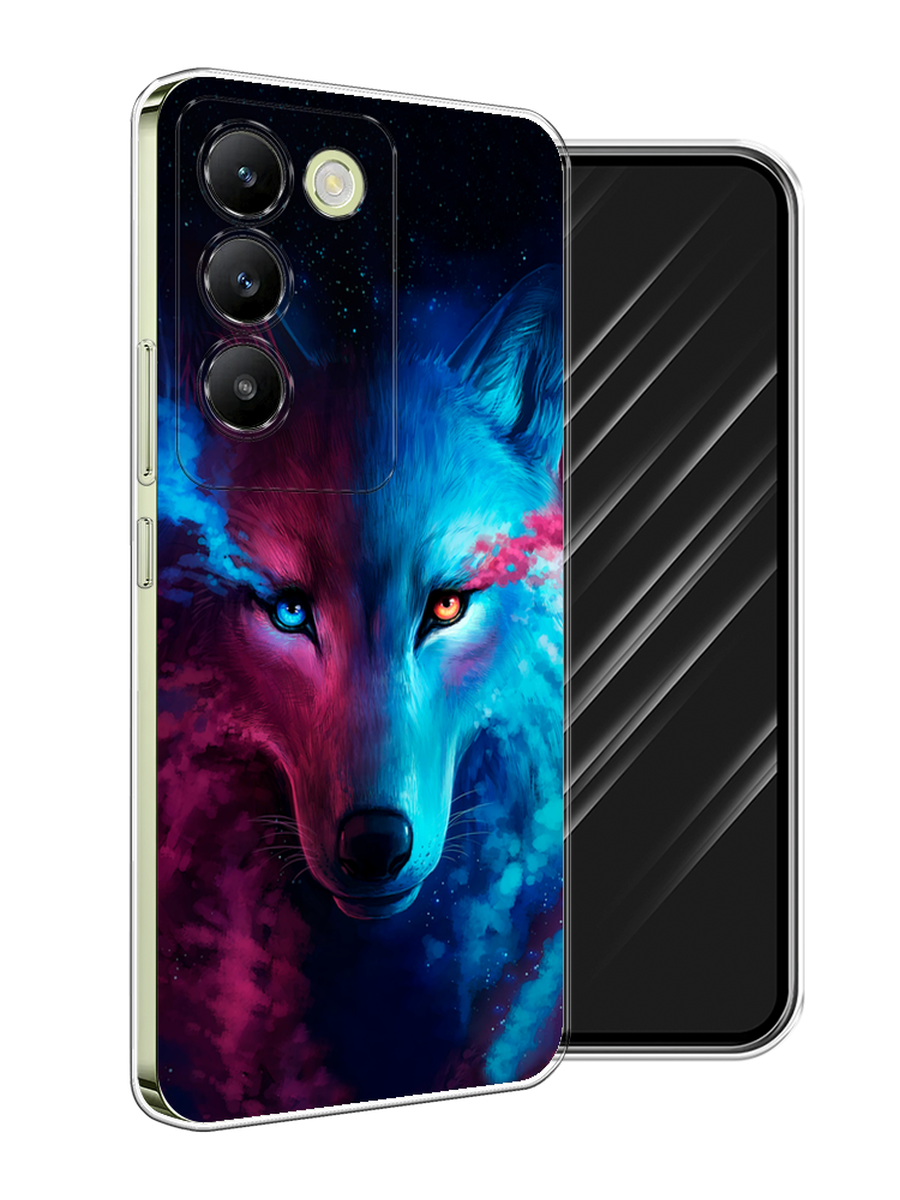 

Чехол Awog на Vivo V30 Lite 4G/Y100 4G/T3 5G/V30 SE 5G "Волшебный волк", Голубой;розовый, 2611050-1