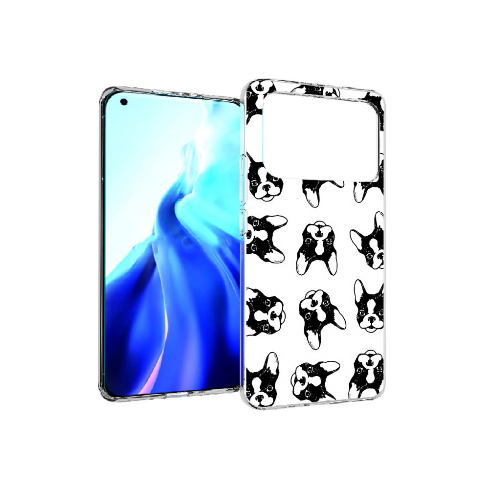 

Чехол MyPads Tocco для Xiaomi Mi 11 Ultra черно белые собачки (PT160500.261.683), Прозрачный, Tocco
