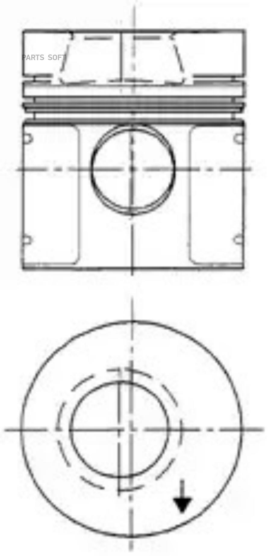 

Поршень Двс KOLBENSCHMIDT арт. 93951600