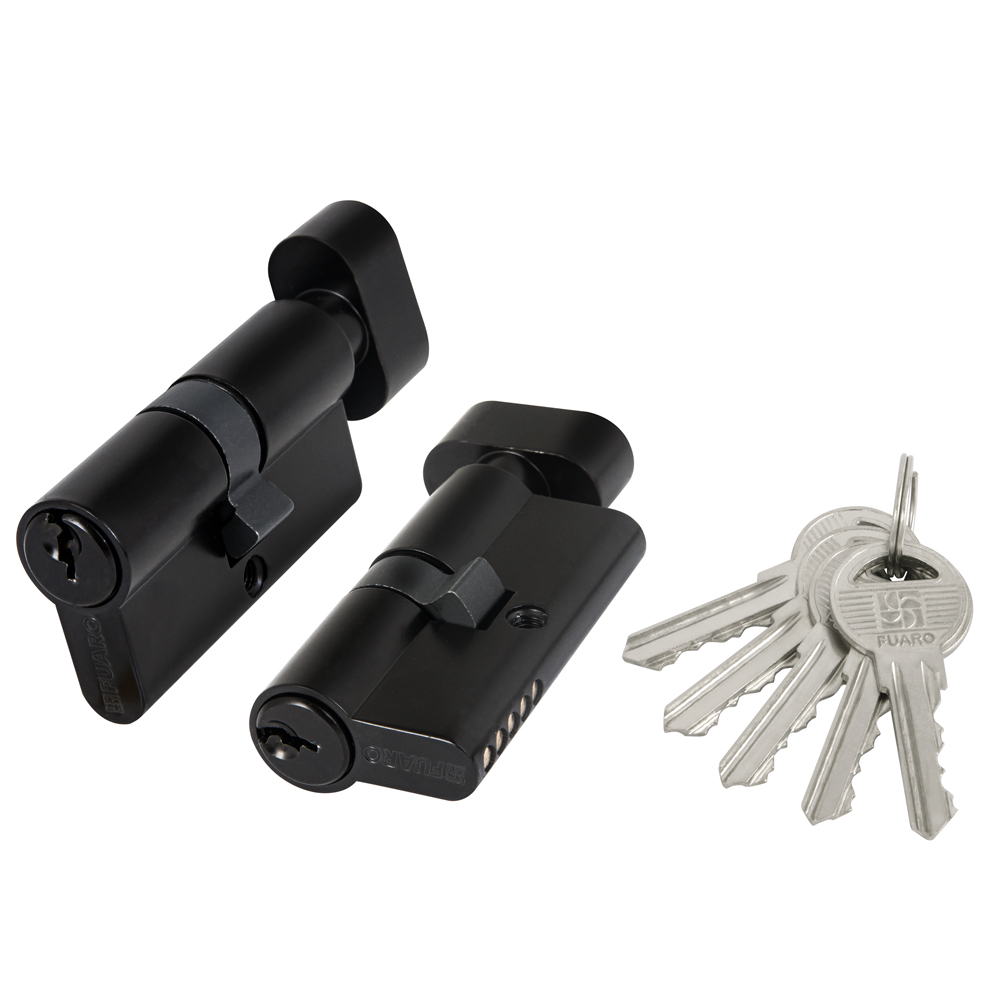 

Цилиндровый механизм с вертушкой 100 ZM 60 mm (25+10+25) BL черный 5 кл.