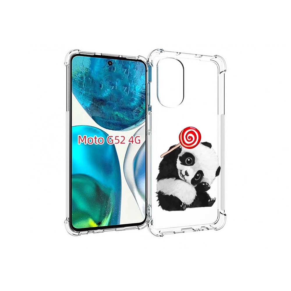 

Чехол MyPads панда с леденцом для Motorola Moto G82 / Moto G52, Прозрачный, Tocco