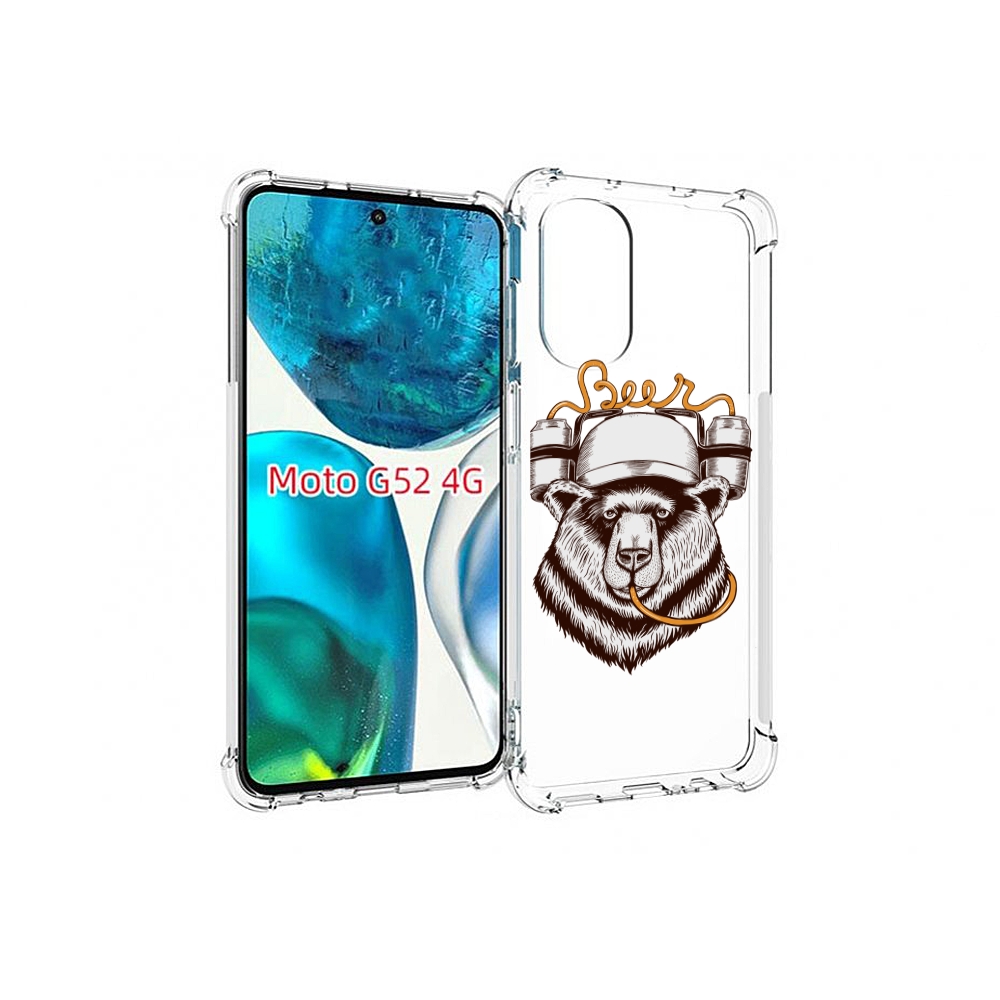 

Чехол MyPads пивной медведь для Motorola Moto G82 / Moto G52, Прозрачный, Tocco