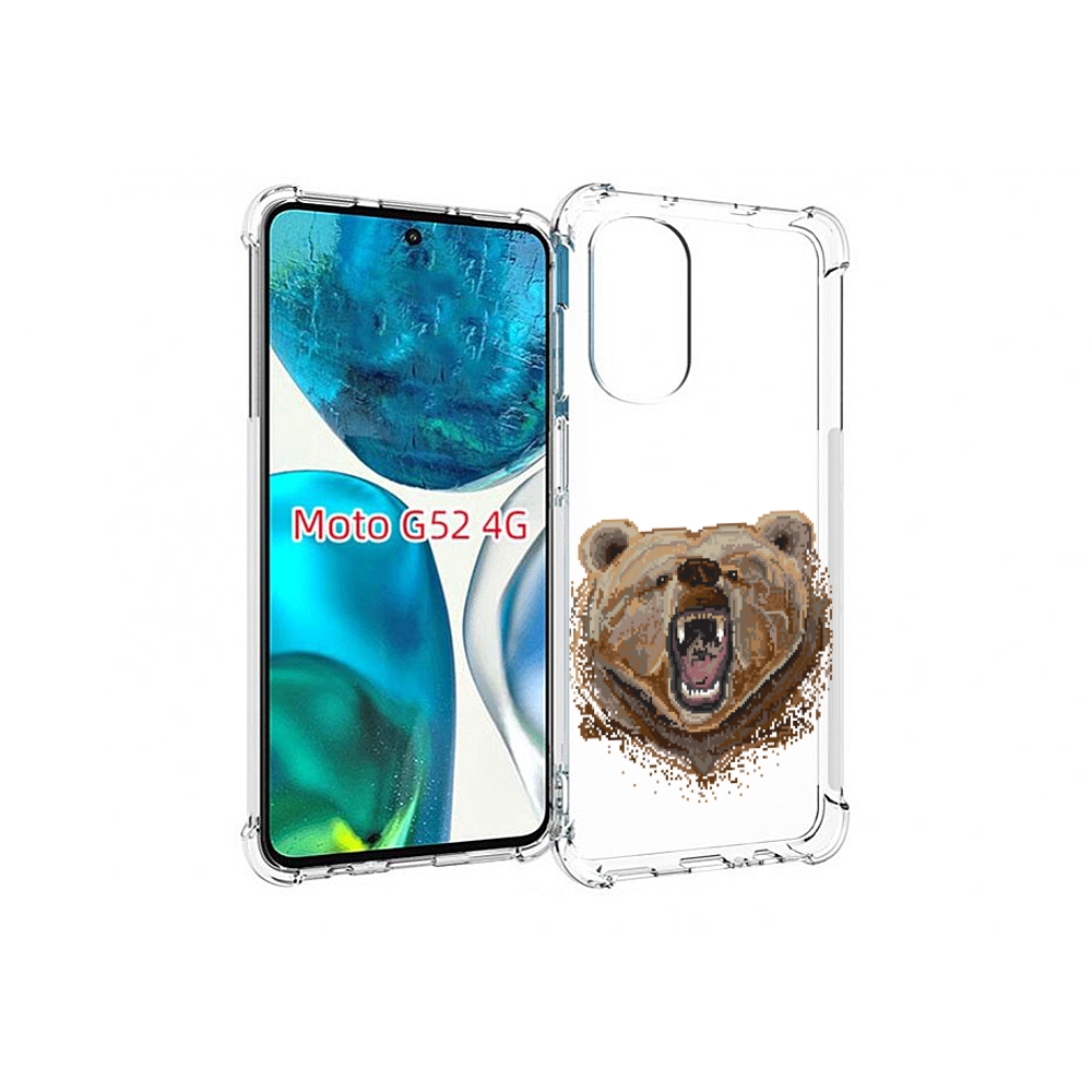 

Чехол MyPads пиксельный медведь для Motorola Moto G82 / Moto G52, Прозрачный, Tocco