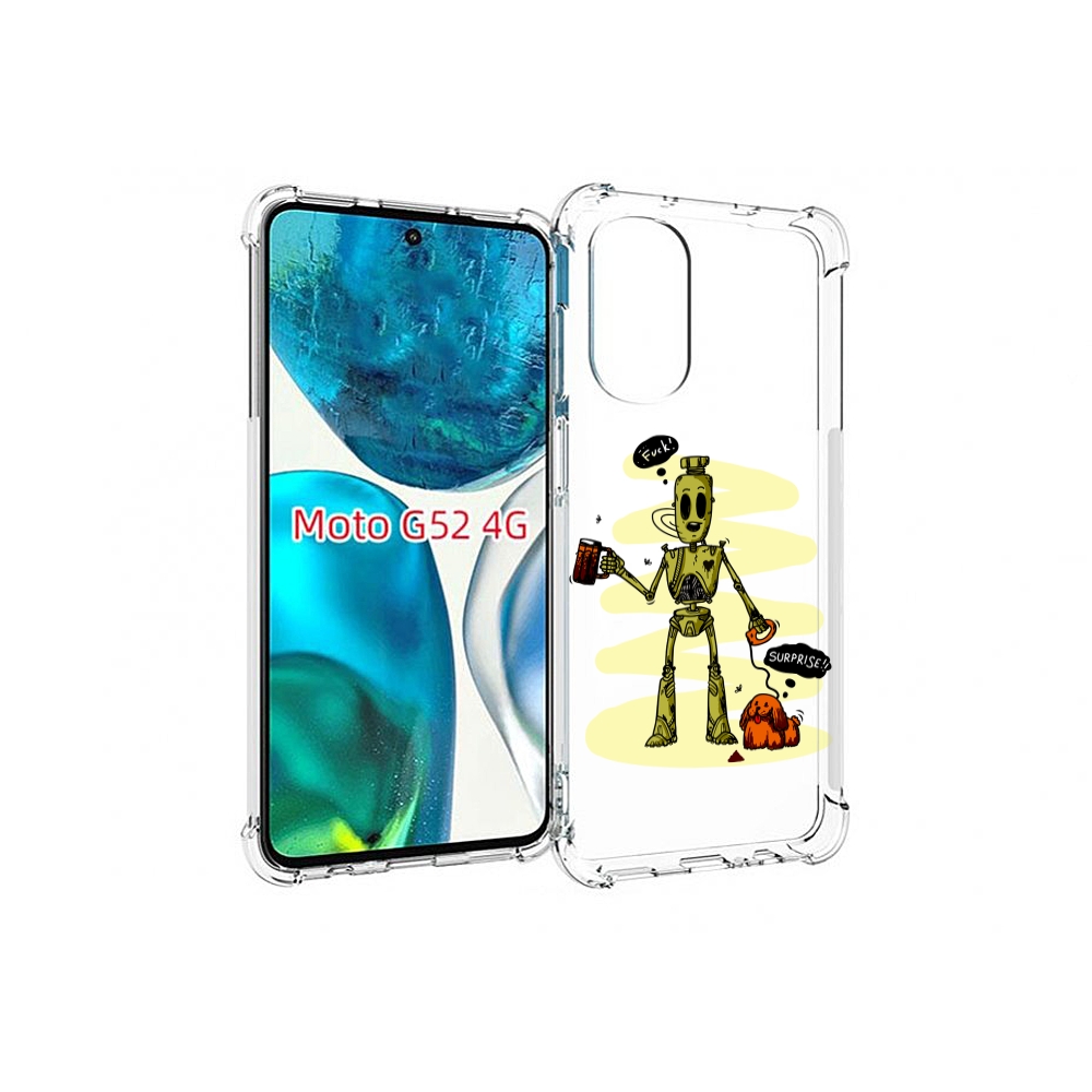 

Чехол MyPads прикольный робот для Motorola Moto G82 / Moto G52, Прозрачный, Tocco
