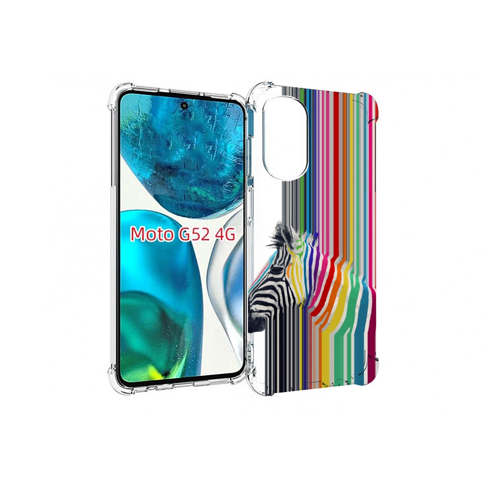 

Чехол MyPads радужная зебра для Motorola Moto G82 / Moto G52, Прозрачный, Tocco