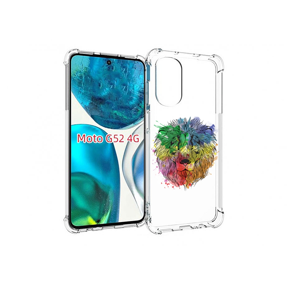 

Чехол MyPads разноцветный гордый лев для Motorola Moto G82 / Moto G52, Прозрачный, Tocco