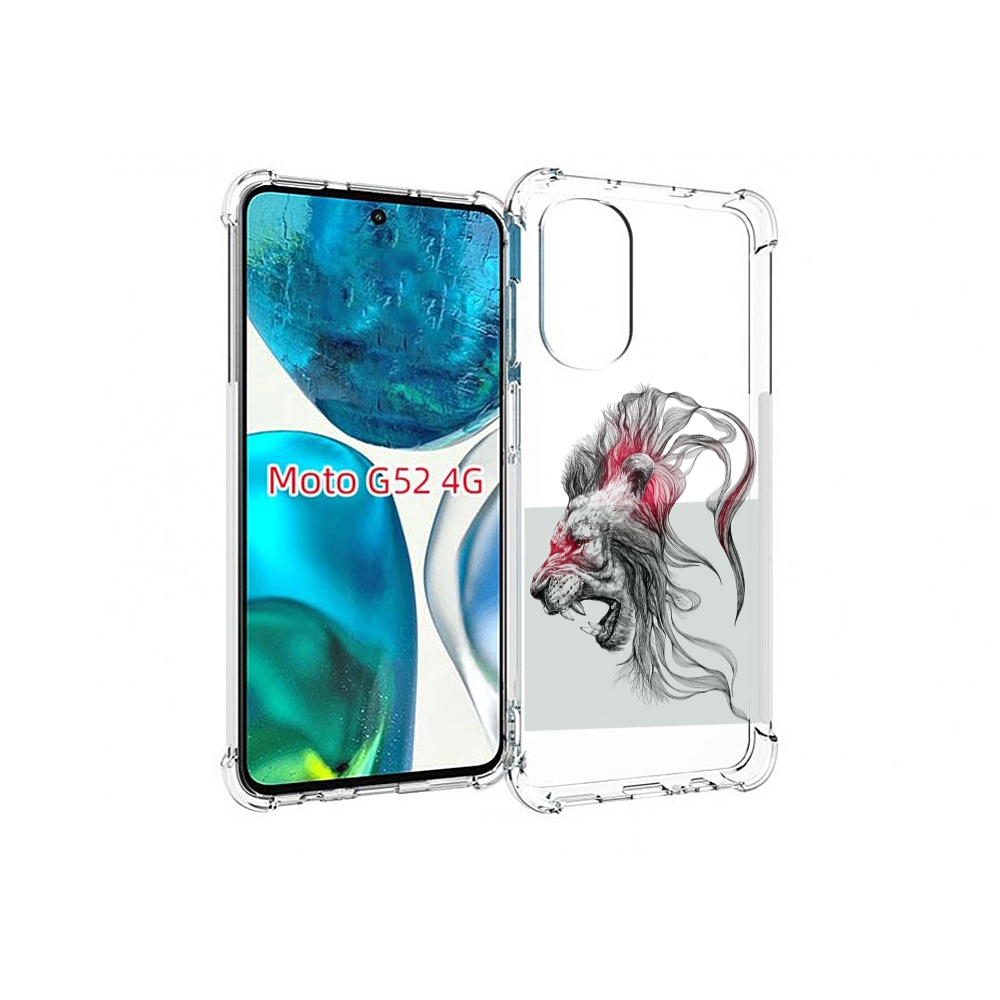 

Чехол MyPads разъяренный лев для Motorola Moto G82 / Moto G52, Прозрачный, Tocco