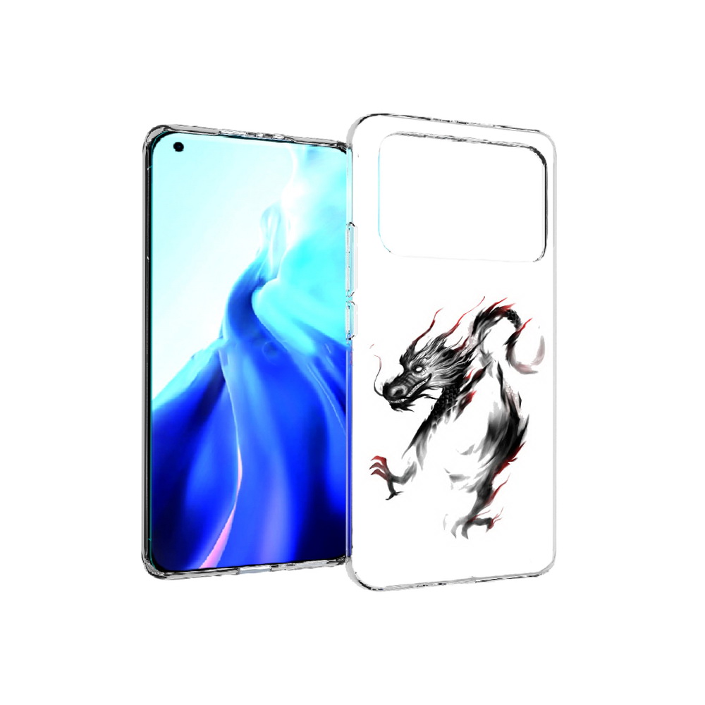 

Чехол MyPads Tocco для Xiaomi Mi 11 Ultra черный дракон (PT160500.261.690), Прозрачный, Tocco