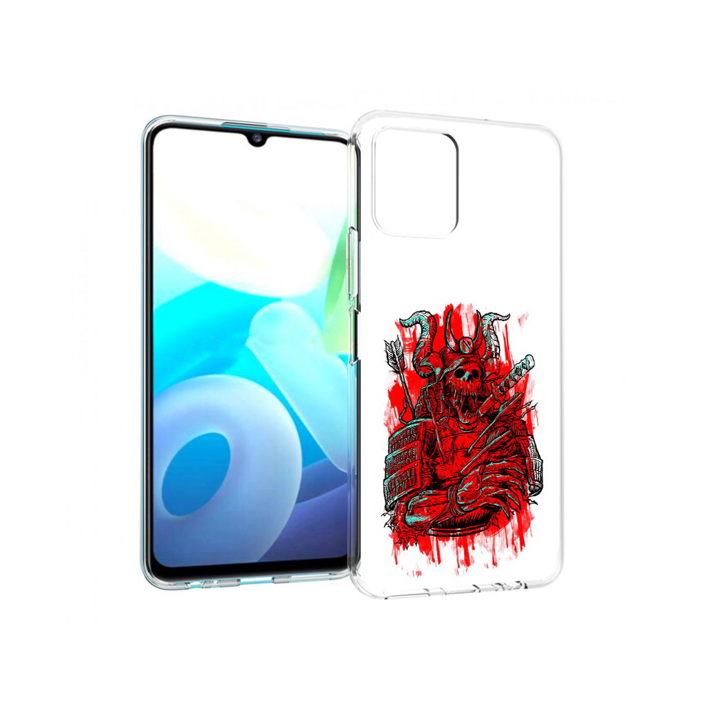 

Чехол MyPads Tocco для Vivo Y15s красный скелет воин (PT224456.390.413), Прозрачный, Tocco