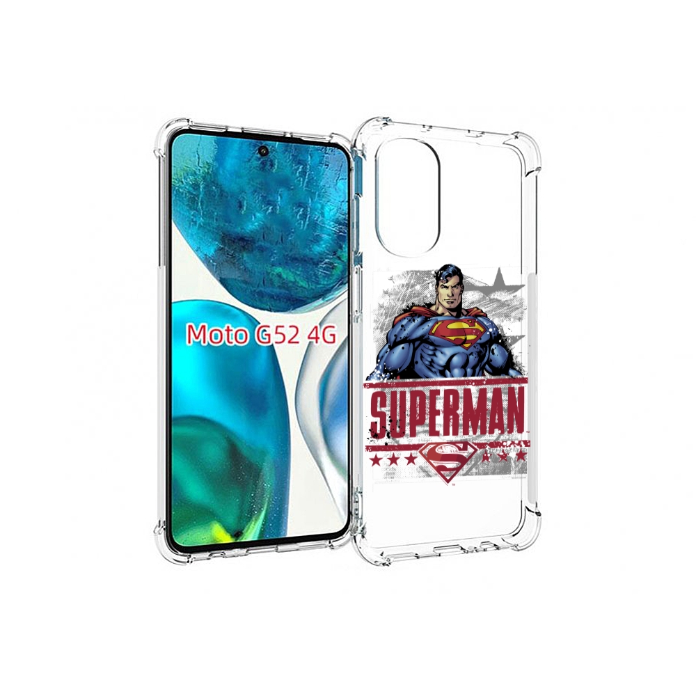

Чехол MyPads рисунок супермен для Motorola Moto G82 / Moto G52, Прозрачный, Tocco