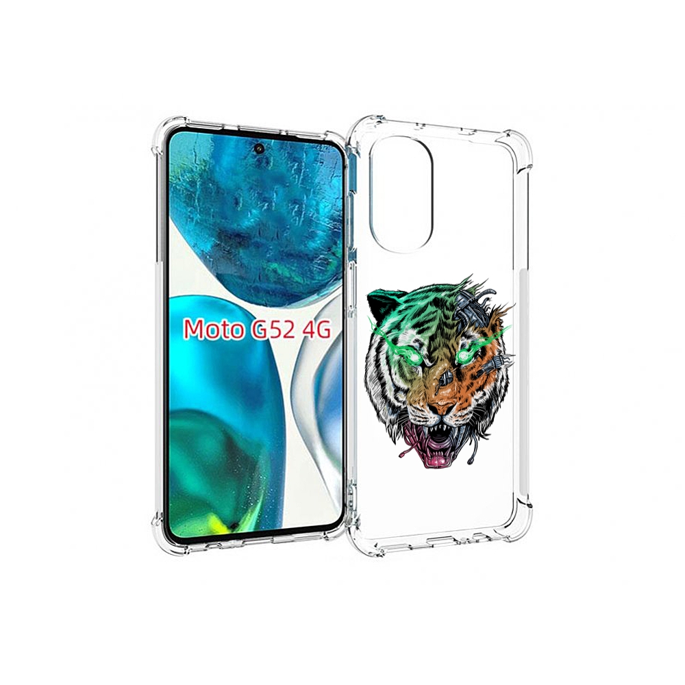 

Чехол MyPads робо-тигр для Motorola Moto G82 / Moto G52, Прозрачный, Tocco