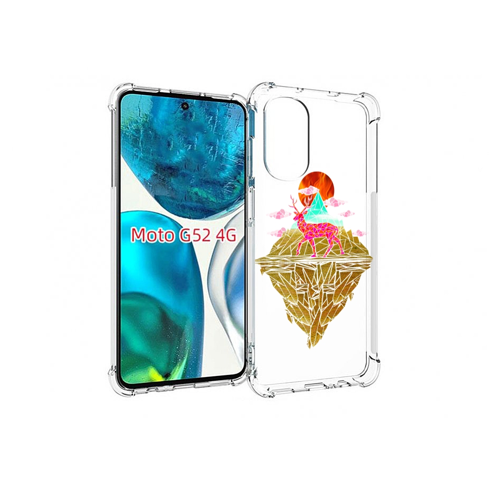

Чехол MyPads розовый олень абстракция для Motorola Moto G82 / Moto G52, Прозрачный, Tocco
