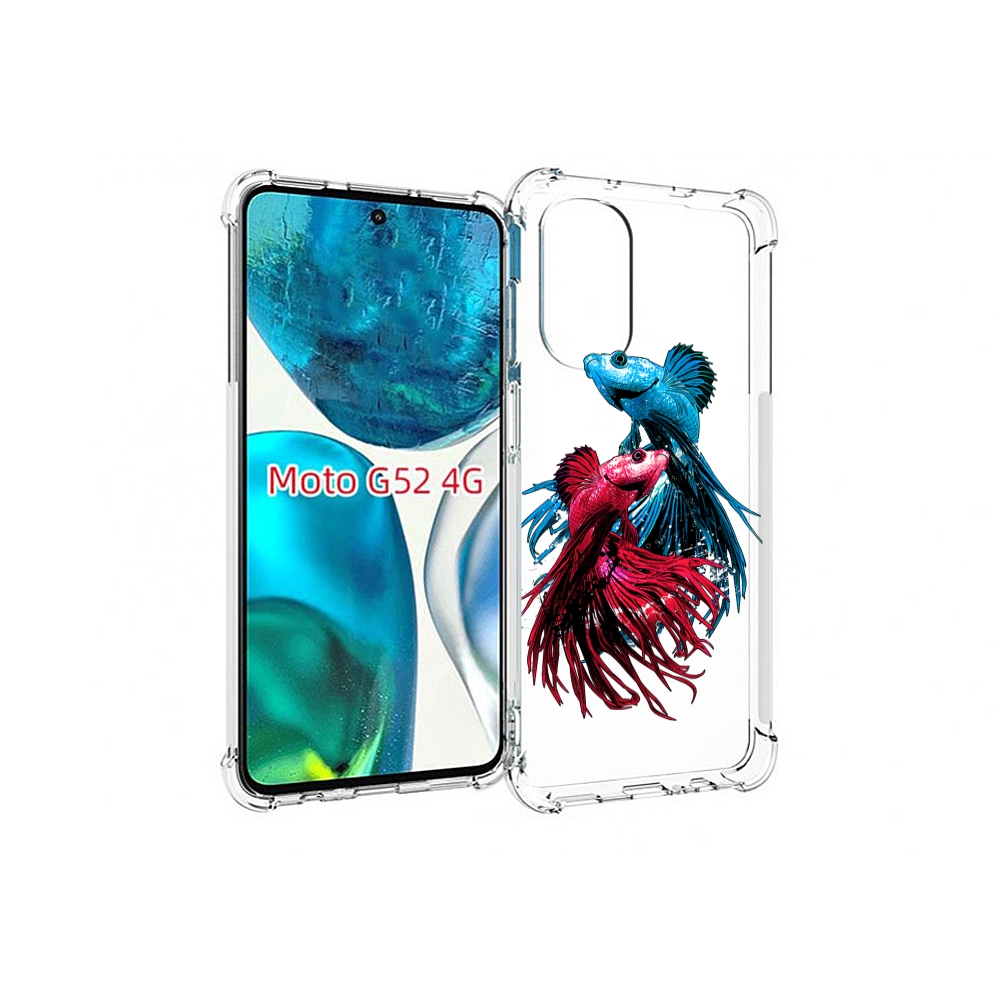 

Чехол MyPads рыбы петушки для Motorola Moto G82 / Moto G52, Прозрачный, Tocco