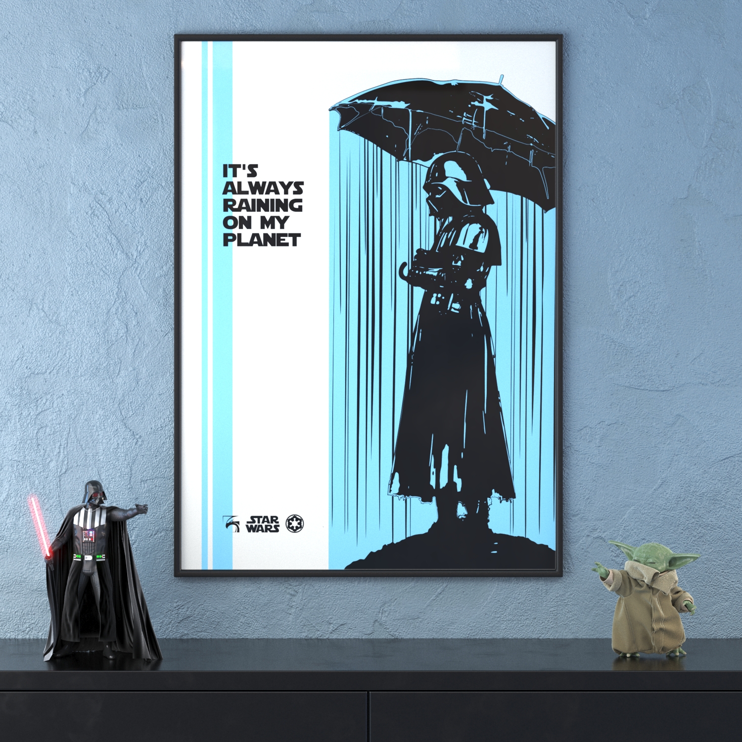 

Постер DigitalRazor Star Wars Vader Rain 60x43, Star Wars Edition