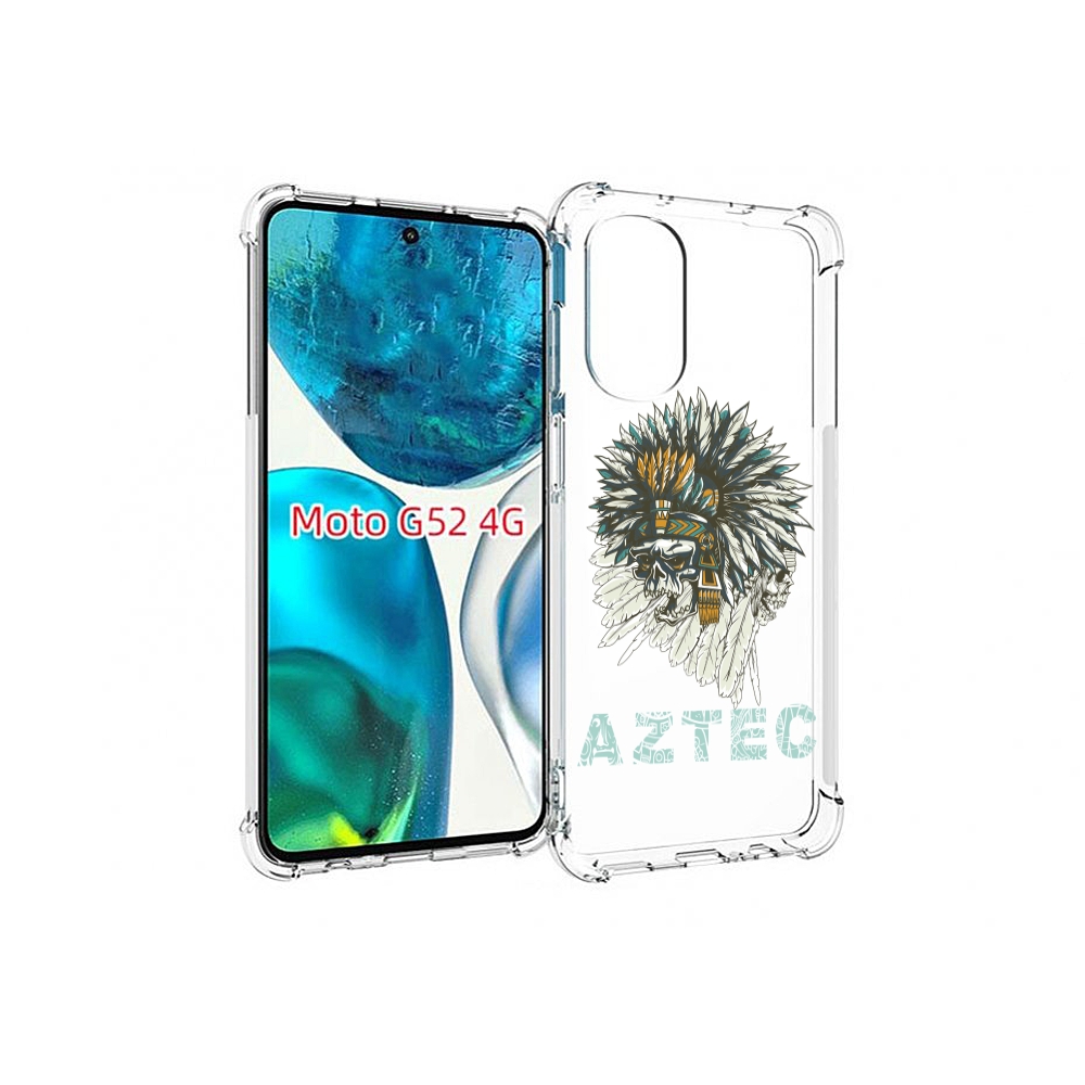 

Чехол MyPads скелет индеец для Motorola Moto G82 / Moto G52, Прозрачный, Tocco