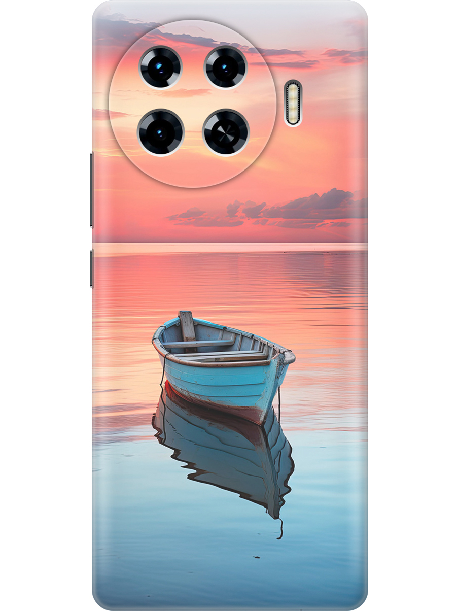 

Силиконовый чехол на Tecno Spark 20 Pro+ с принтом "Одинокая лодка", Прозрачный;голубой;синий;розовый, 783985041