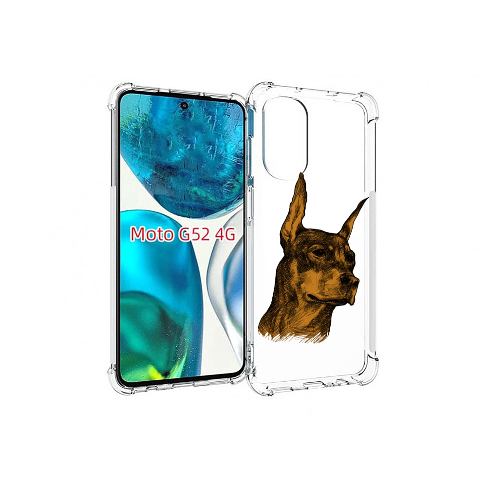

Чехол MyPads скетч доберман для Motorola Moto G82 / Moto G52, Прозрачный, Tocco