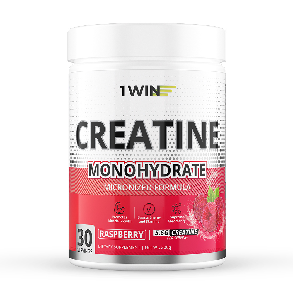 фото Креатин моногидрат creatine monohydrate 1win малина, порошок 30 порций