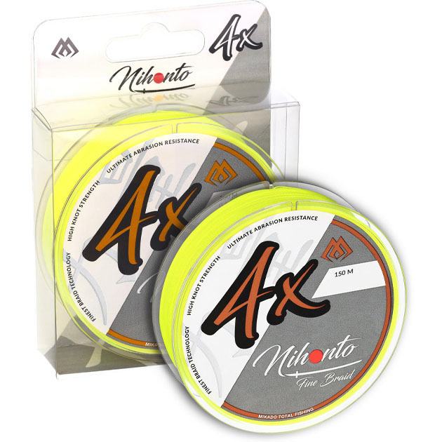 

Леска плетеная Mikado Nihonto 0,1 мм, 150 м, 7,7 кг, fluo, Желтый, Nihonto