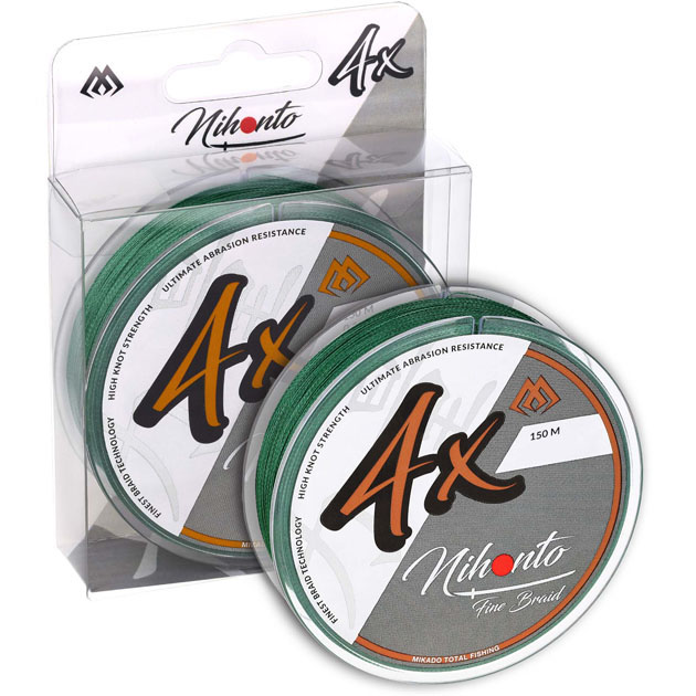 

Леска плетеная Mikado Nihonto 0,1 мм, 150 м, 7,7 кг, green, Зеленый, Nihonto