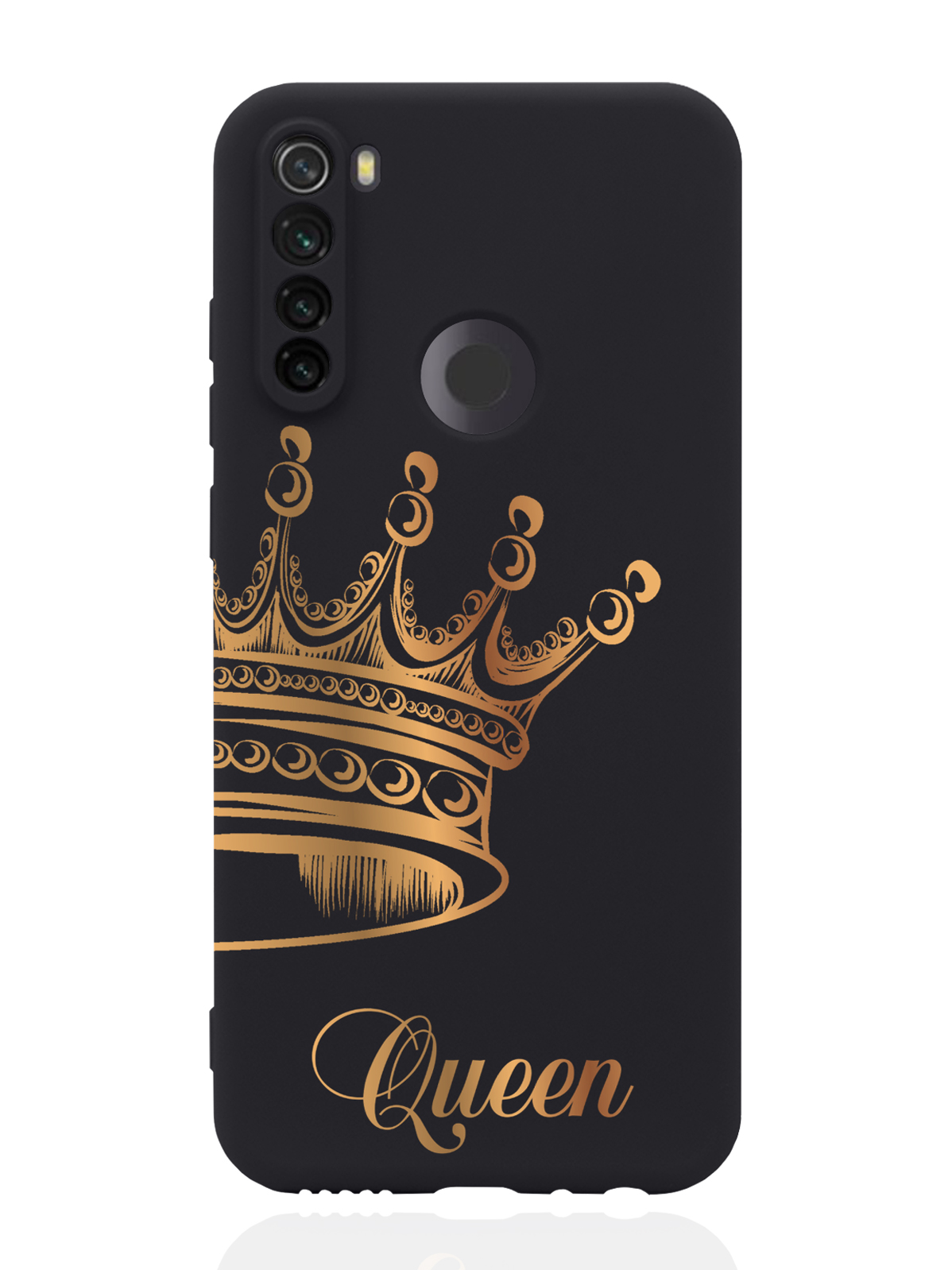 

Чехол MustHaveCase для Xiaomi Redmi Note 8T Парный чехол корона Queen черный, Черный;золотистый